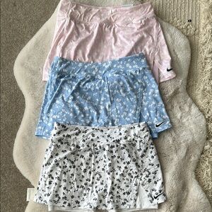 Nike Floral Skirt Trio in Pink, Blue, and White- 3 total